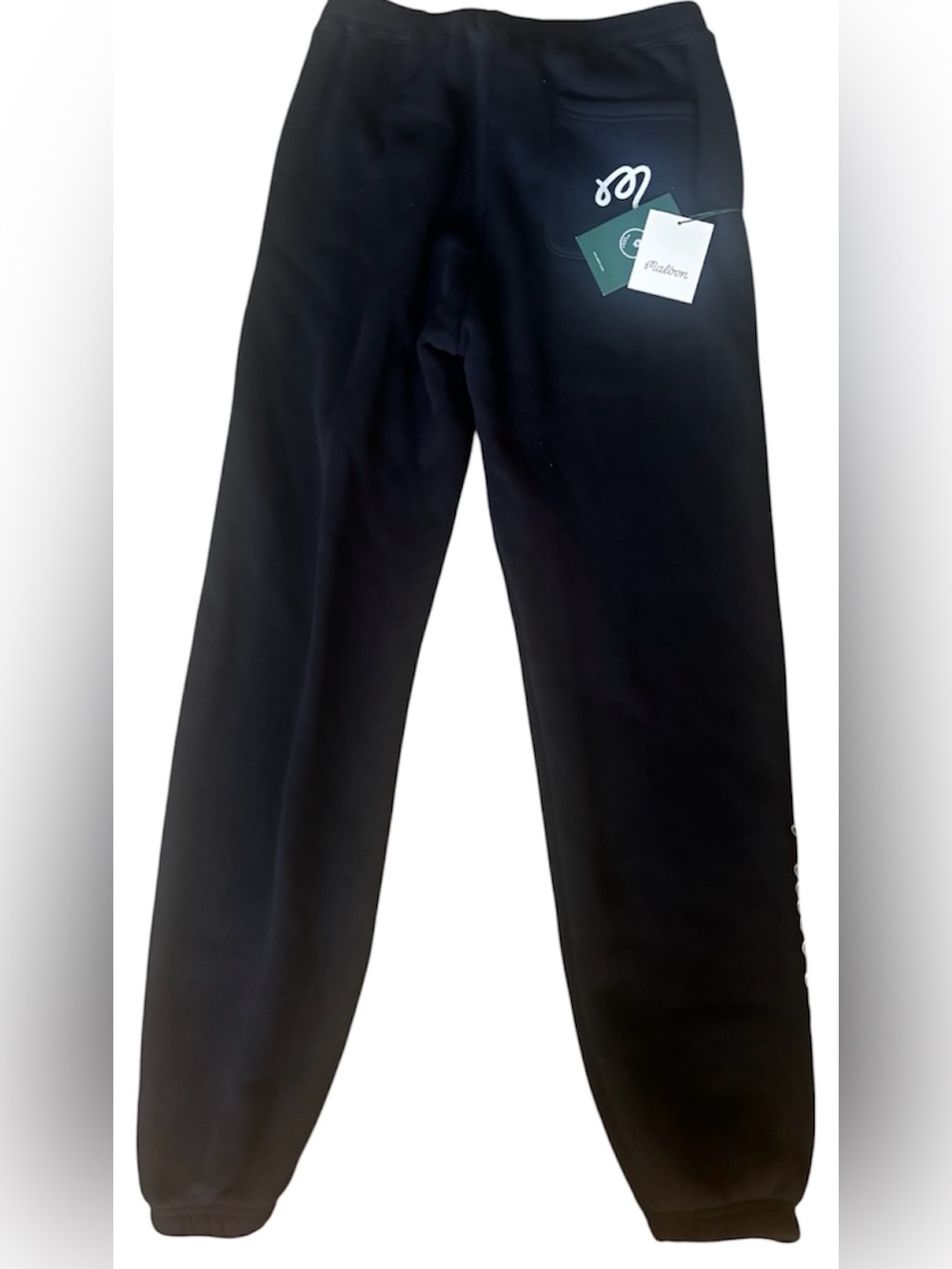 NWT Malbon Golf Mens CLUBHOUSE SWEATPANT Jogger Black size L Thick Cotton Fleece